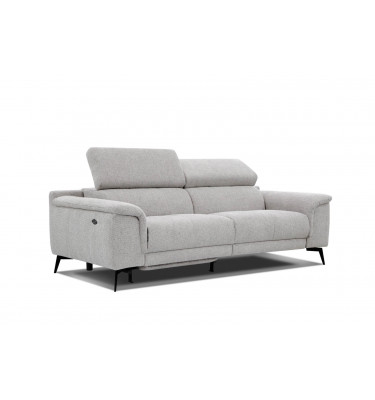 3-Sitzer Sofa mit Relaxfunktion auf der linken Seite FIERO Perlgrau (Arano 15)