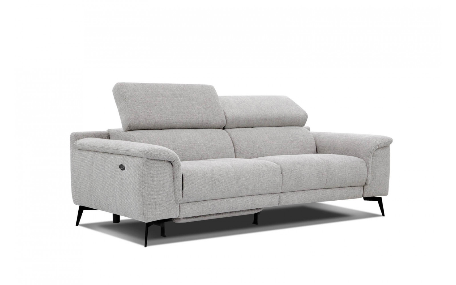 3-Sitzer Sofa mit Relaxfunktion auf der linken Seite FIERO Perlgrau (Arano 15)