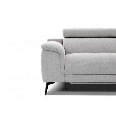 3-Sitzer Sofa mit Relaxfunktion auf der linken Seite FIERO Perlgrau (Arano 15)