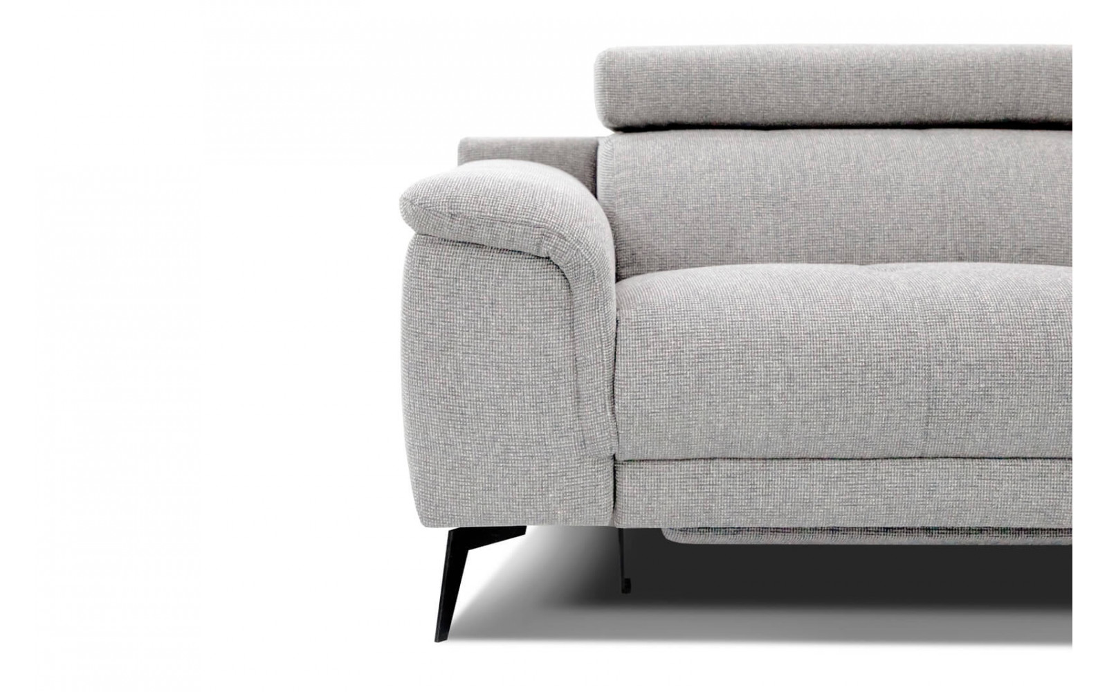 3-Sitzer Sofa mit Relaxfunktion auf der linken Seite FIERO Perlgrau (Arano 15)