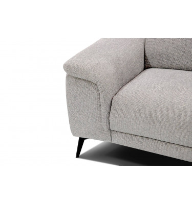 3-Sitzer Sofa mit Relaxfunktion auf der linken Seite FIERO Perlgrau (Arano 15)