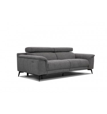 3-Sitzer Sofa mit Relaxfunktion auf der linken Seite FIERO Dunkelgrau (Arano 17)
