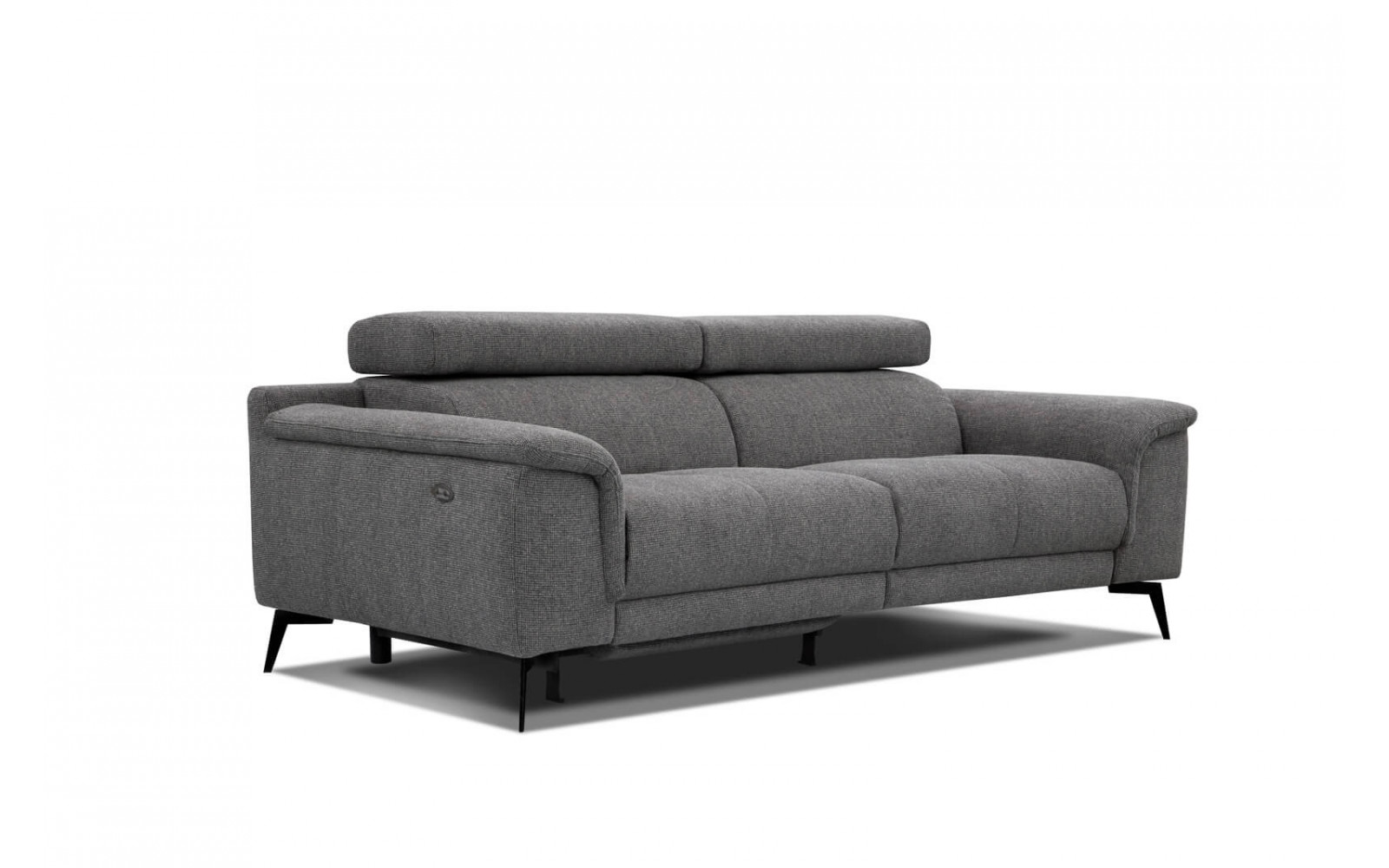 3-Sitzer Sofa mit Relaxfunktion auf der linken Seite FIERO Dunkelgrau (Arano 17)
