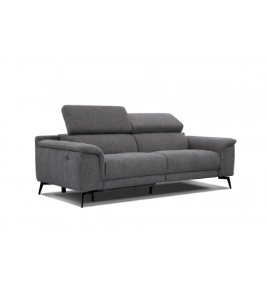 3-Sitzer Sofa mit Relaxfunktion auf der linken Seite FIERO Dunkelgrau (Arano 17)