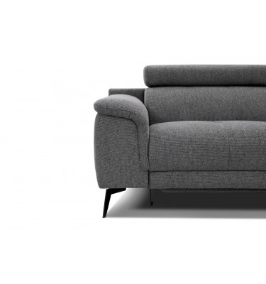 3-Sitzer Sofa mit Relaxfunktion auf der linken Seite FIERO Dunkelgrau (Arano 17)