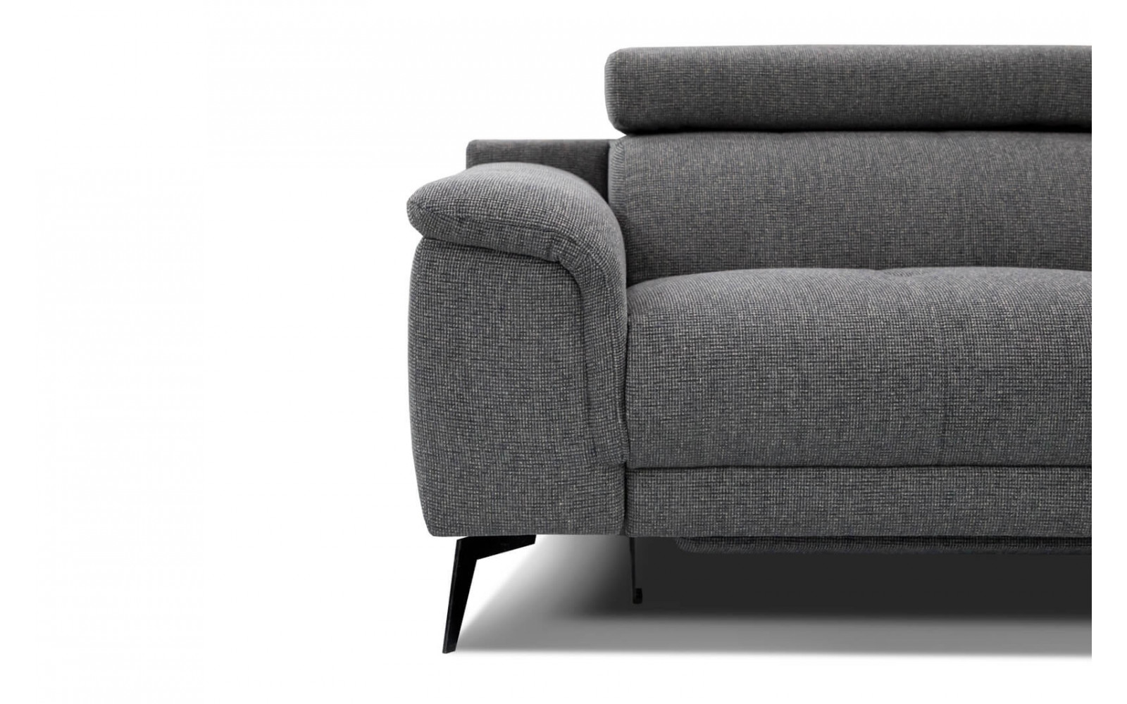 3-Sitzer Sofa mit Relaxfunktion auf der linken Seite FIERO Dunkelgrau (Arano 17)