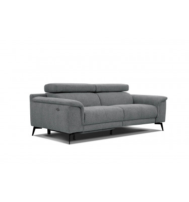 3-Sitzer Sofa mit Relaxfunktion auf der linken Seite FIERO Grau (Arano 19)