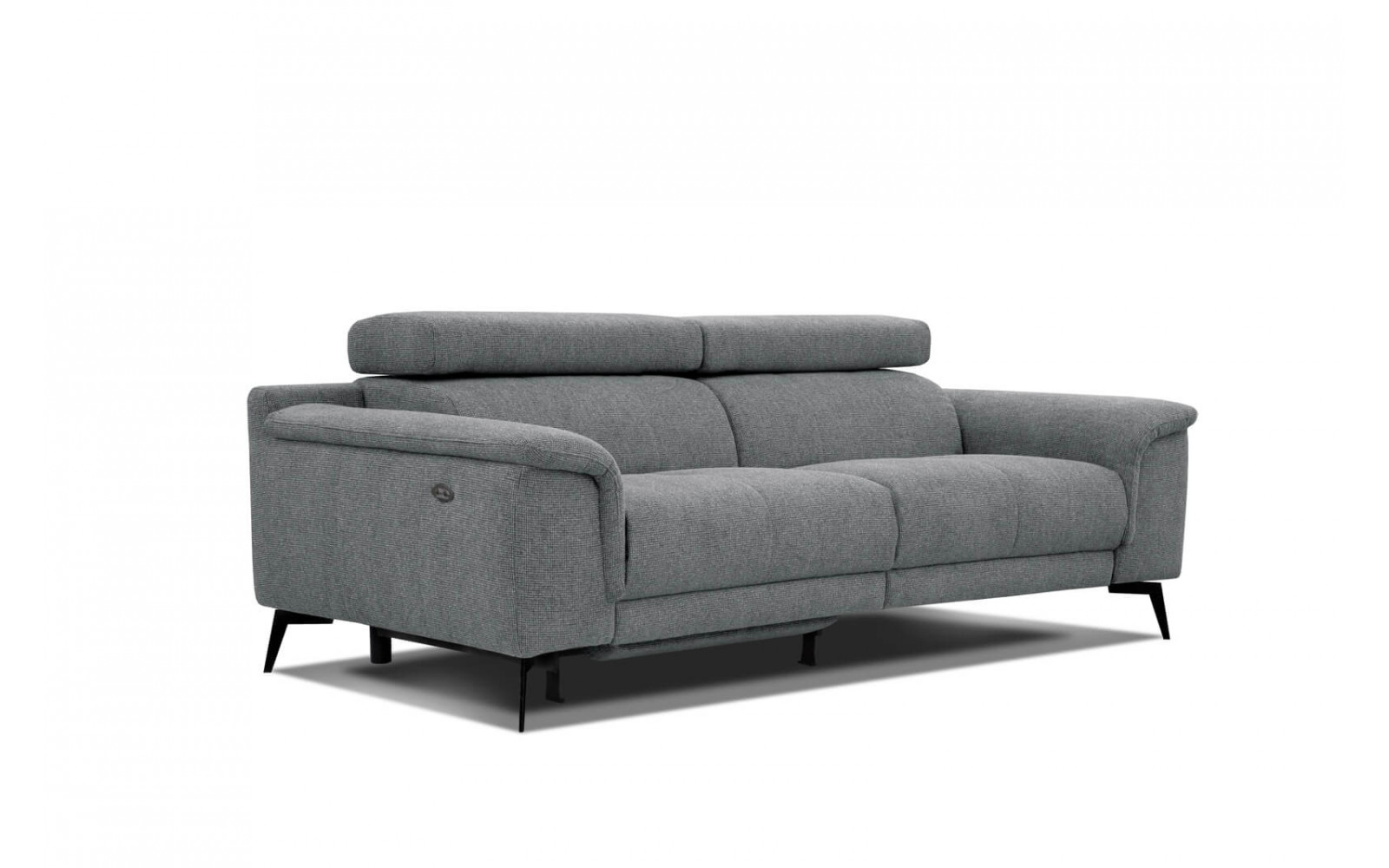 3-Sitzer Sofa mit Relaxfunktion auf der linken Seite FIERO Grau (Arano 19)