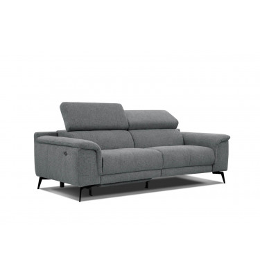 3-Sitzer Sofa mit Relaxfunktion auf der linken Seite FIERO Grau (Arano 19)