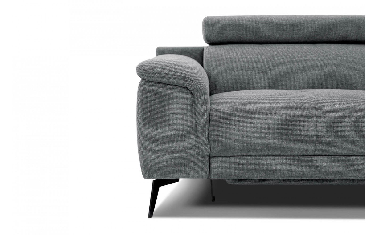 3-Sitzer Sofa mit Relaxfunktion auf der linken Seite FIERO Grau (Arano 19)