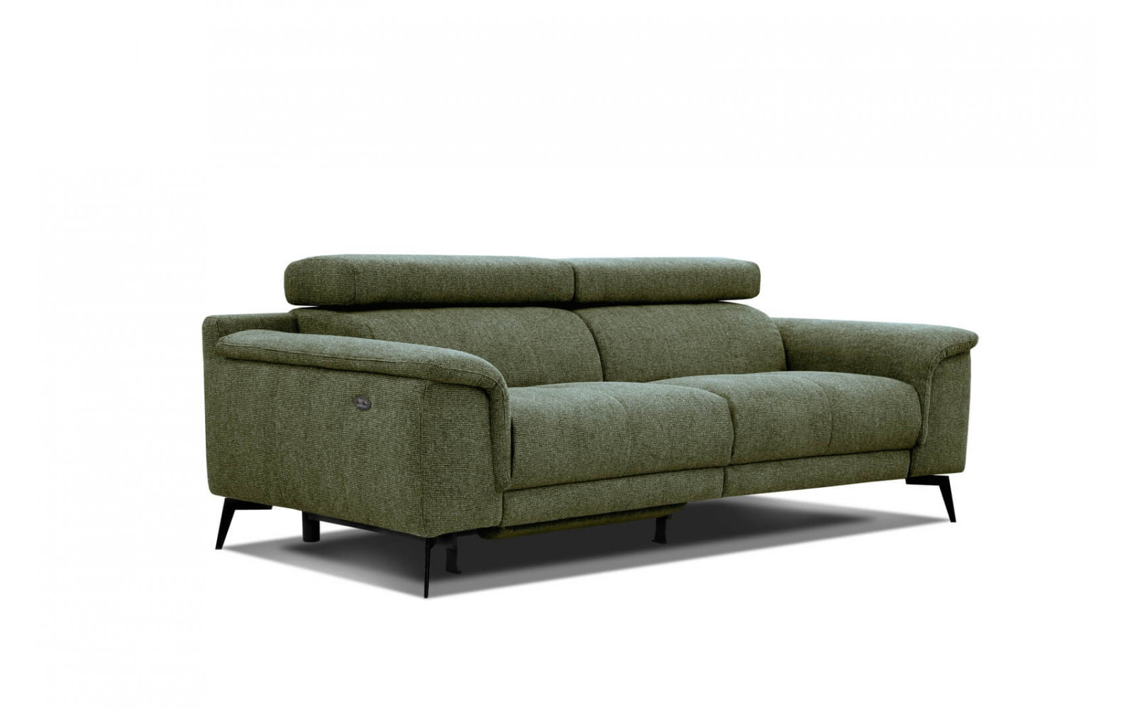 3-Sitzer Sofa mit Relaxfunktion auf der linken Seite FIERO Dunkelgrün (Arano 24)