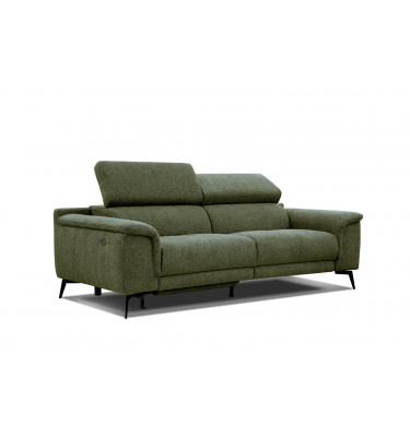 3-Sitzer Sofa mit Relaxfunktion auf der linken Seite FIERO Dunkelgrün (Arano 24)