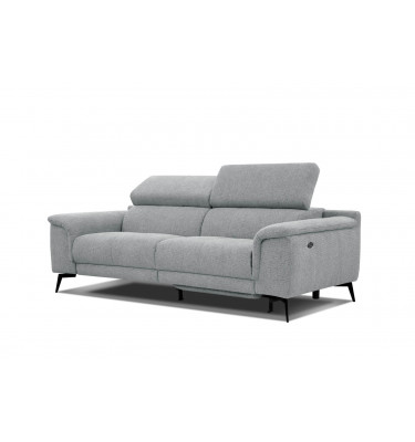 3-Sitzer Sofa mit Relaxfunktion auf der rechten Seite FIERO Hellgrau (Arano 09)