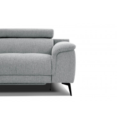 3-Sitzer Sofa mit Relaxfunktion auf der rechten Seite FIERO Hellgrau (Arano 09)