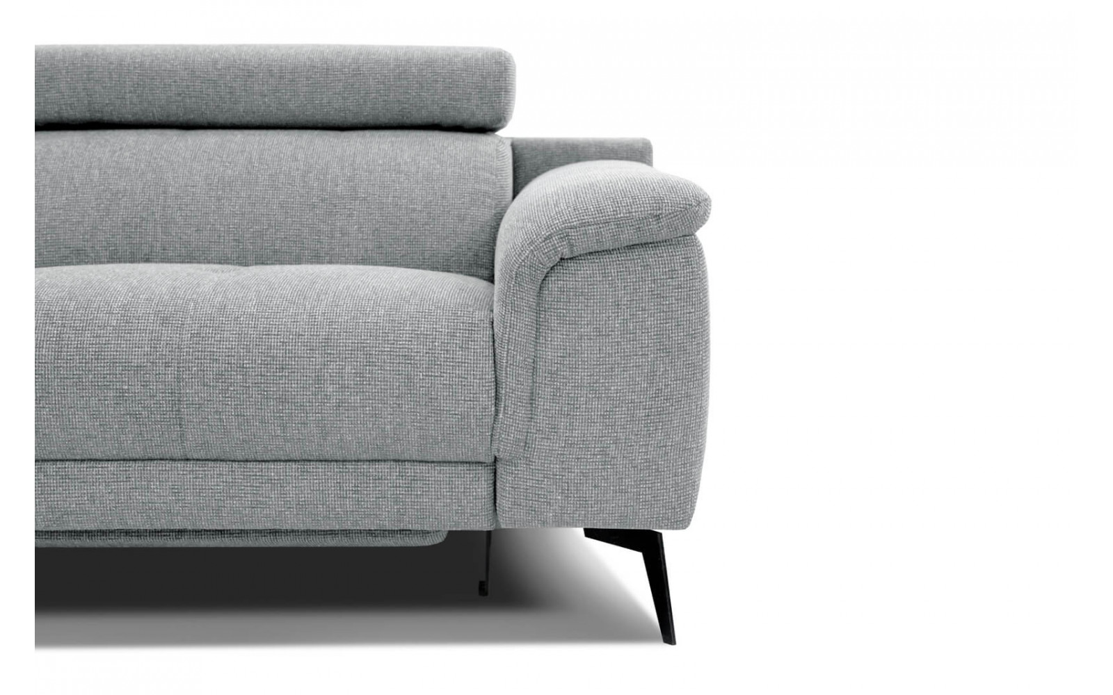 3-Sitzer Sofa mit Relaxfunktion auf der rechten Seite FIERO Hellgrau (Arano 09)