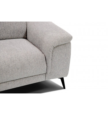3-Sitzer Sofa mit Relaxfunktion auf der rechten Seite FIERO  Perlgrau (Arano 15)