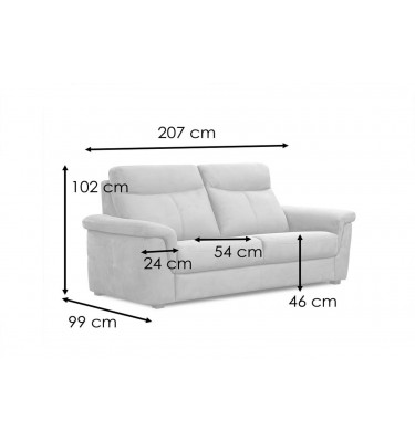 3-Sitzer Relaxsofa mit 2 Relaxfunktionen | Modell Jones kaufen | Wozimo