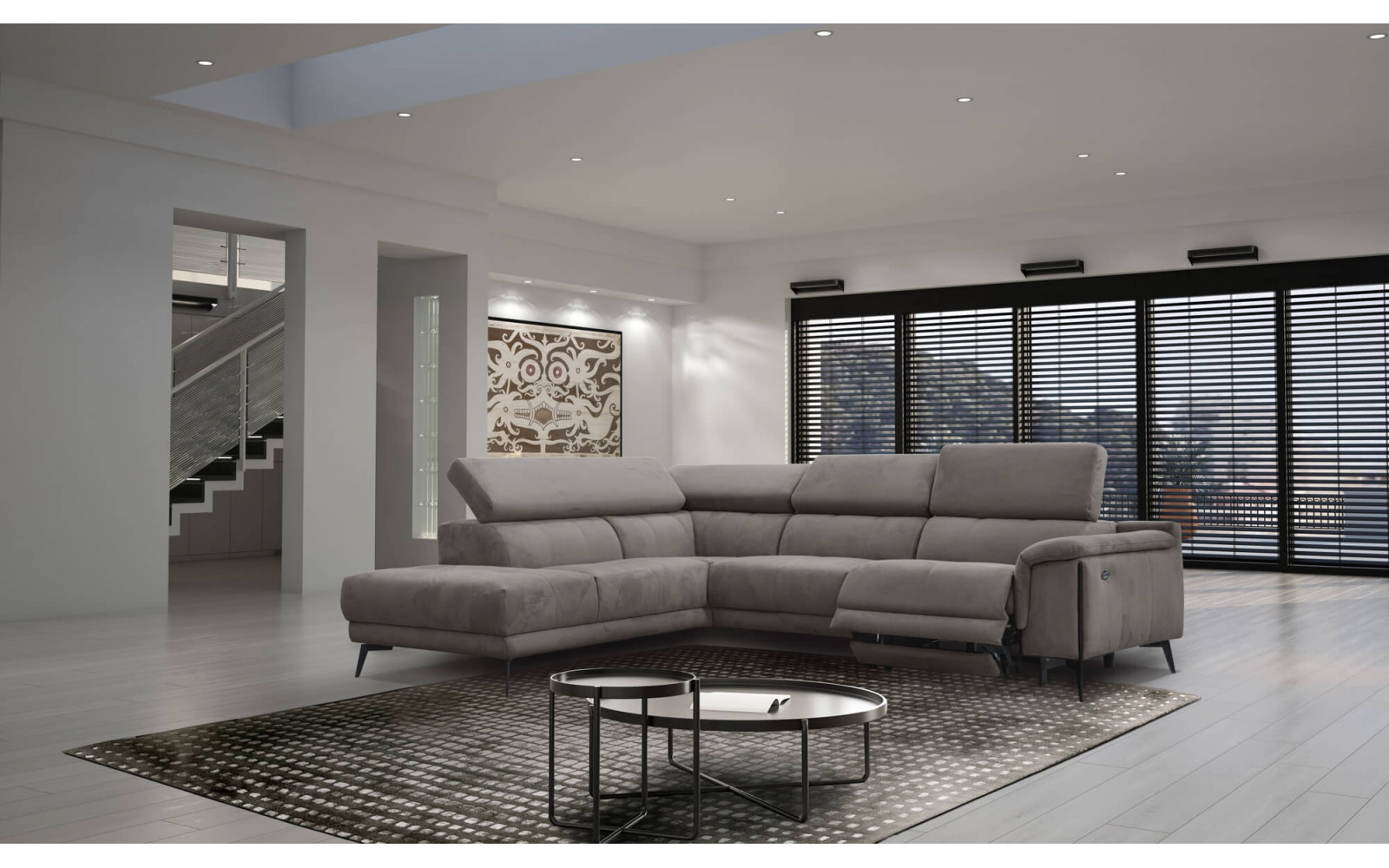 Ecksofa 5-Sitzer links Matera | Mit Relaxfunktion kaufen | Wozimo