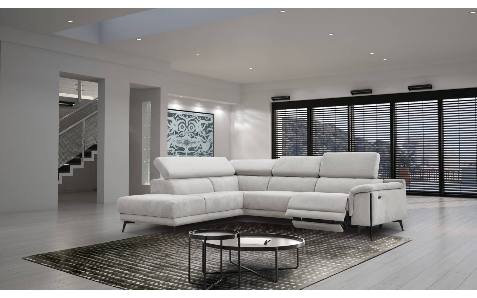 Ecksofa 5-Sitzer links Matera | Mit Relaxfunktion kaufen | Wozimo