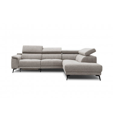 Ecksofa rechts mit Relaxfunktion 5-Sitzer FIERO FARBE : Taupe (Arano 06)