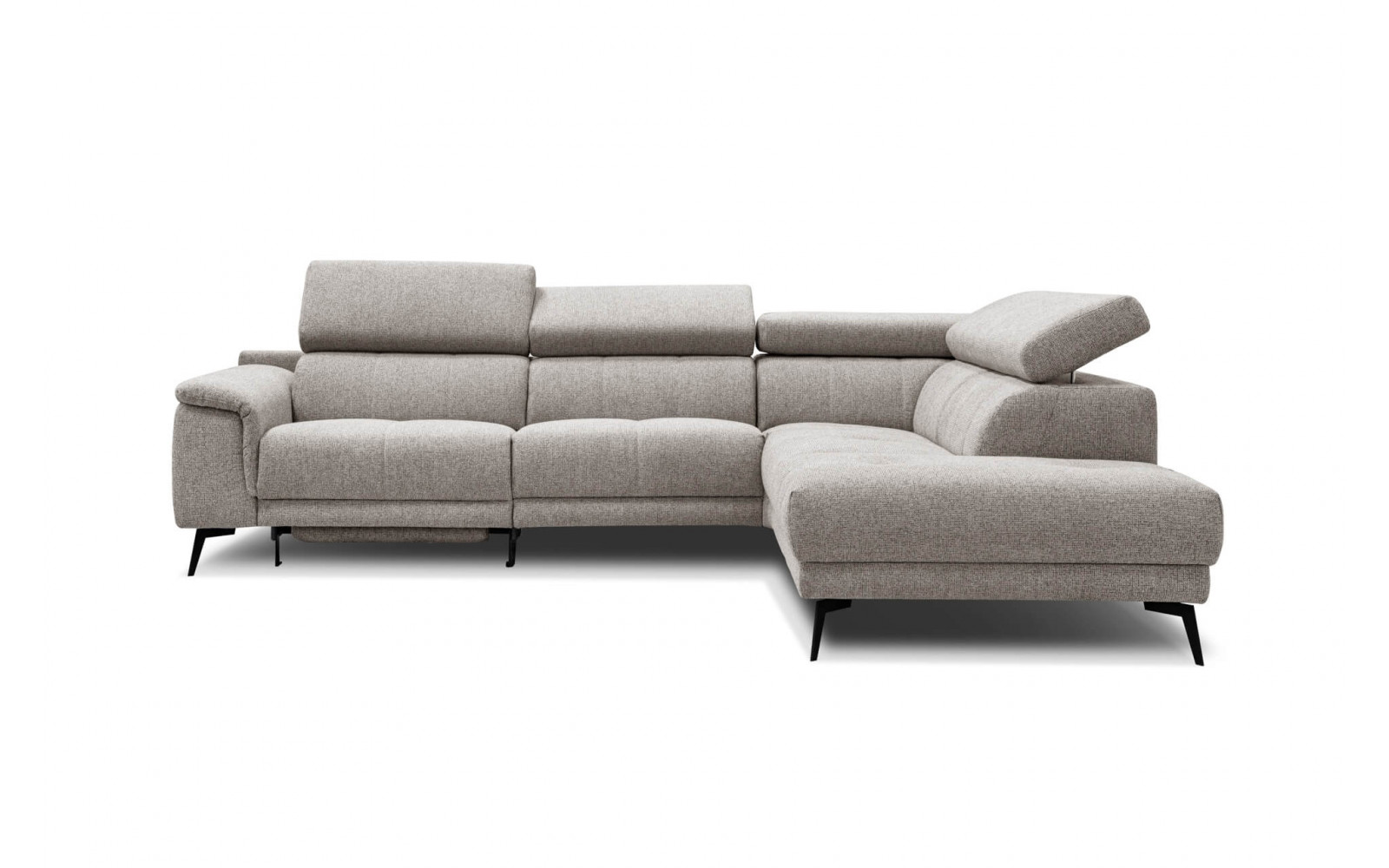 Ecksofa rechts mit Relaxfunktion 5-Sitzer FIERO FARBE : Taupe (Arano 06)