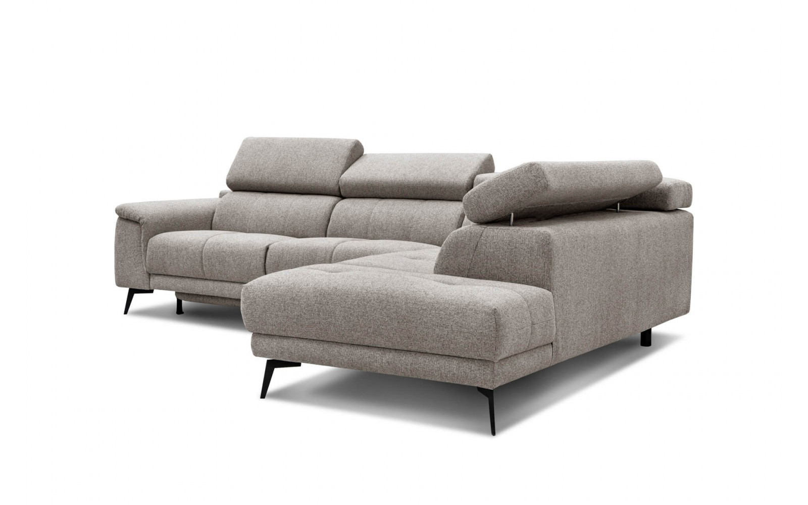 Ecksofa rechts mit Relaxfunktion 5-Sitzer FIERO FARBE : Taupe (Arano 06)
