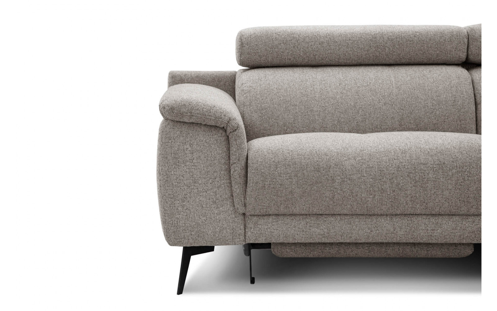 Ecksofa rechts mit Relaxfunktion 5-Sitzer FIERO FARBE : Taupe (Arano 06)