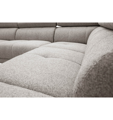 Ecksofa rechts mit Relaxfunktion 5-Sitzer FIERO FARBE : Taupe (Arano 06)