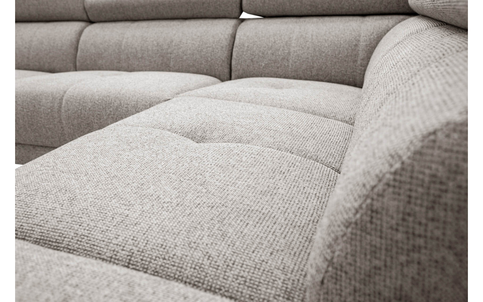 Ecksofa rechts mit Relaxfunktion 5-Sitzer FIERO FARBE : Taupe (Arano 06)