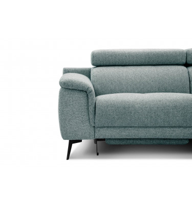 Ecksofa rechts mit Relaxfunktion 5-Sitzer FIERO FARBE :  Mintgrün (Arano 14)