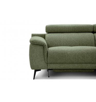 Ecksofa rechts mit Relaxfunktion 5-Sitzer FIERO FARBE : Olivgrün (Arano 24)