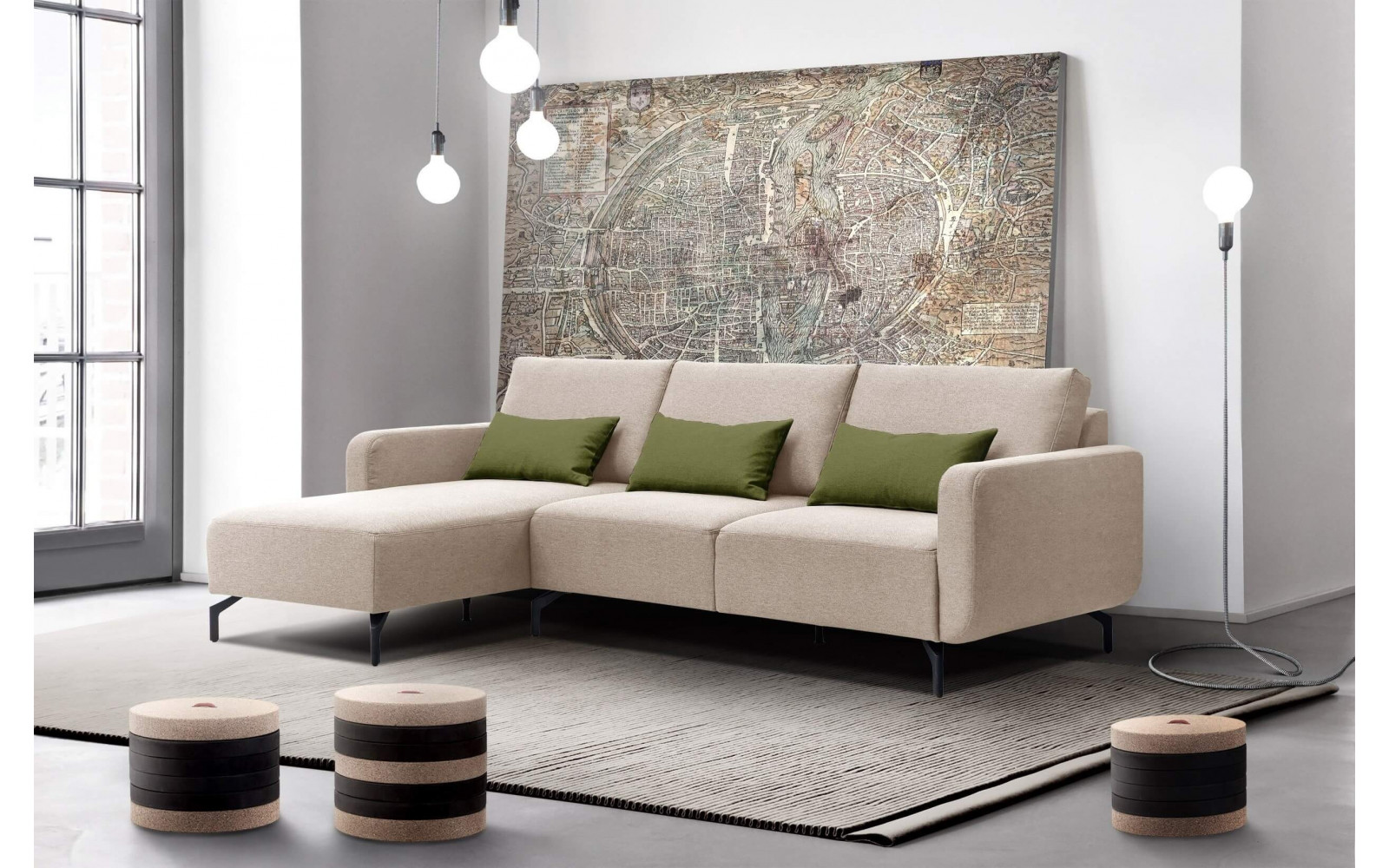 Ecksofa 3-Sitzer links Danny kaufen | Stilvolles Ecksofa | Wozimo