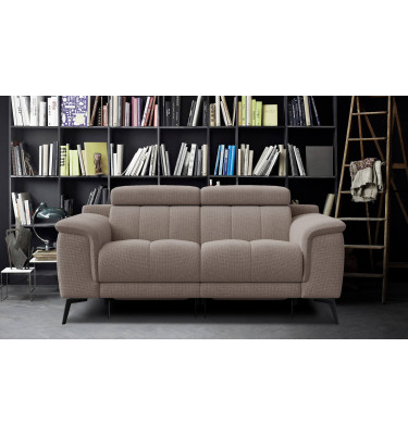 2-Sitzer Relaxsofa mit zwei Relaxfunktionen FIERO Taupe (Arano 06)