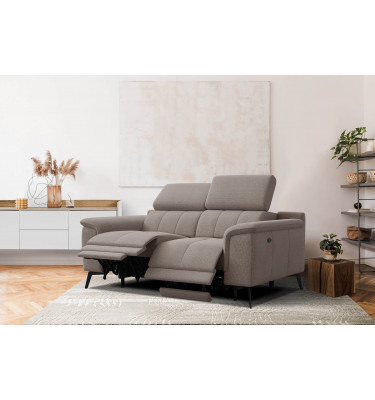 2-Sitzer Relaxsofa mit zwei Relaxfunktionen FIERO Taupe (Arano 06)