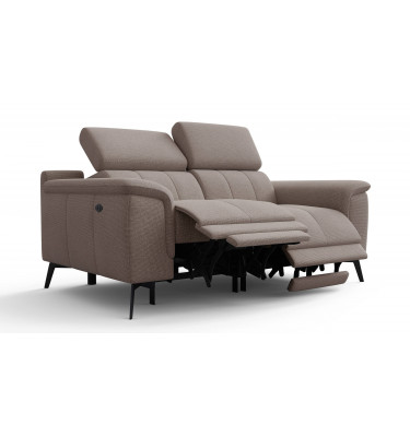 2-Sitzer Relaxsofa mit zwei Relaxfunktionen FIERO Taupe (Arano 06)
