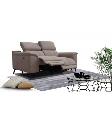2-Sitzer Relaxsofa mit zwei Relaxfunktionen FIERO Taupe (Arano 06)