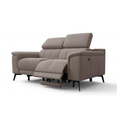 2-Sitzer Relaxsofa mit zwei Relaxfunktionen FIERO Taupe (Arano 06)
