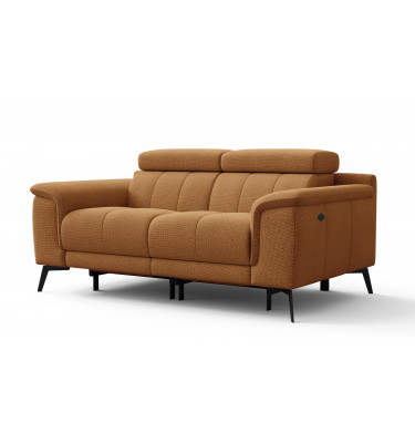 2-Sitzer Relaxsofa mit zwei Relaxfunktionen FIERO FARBE Orange (Arano 07)
