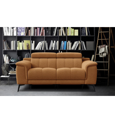 2-Sitzer Relaxsofa mit zwei Relaxfunktionen FIERO FARBE Orange (Arano 07)