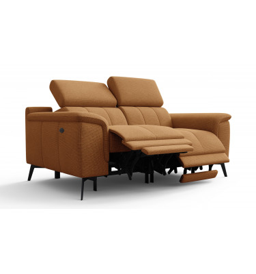 2-Sitzer Relaxsofa mit zwei Relaxfunktionen FIERO FARBE Orange (Arano 07)