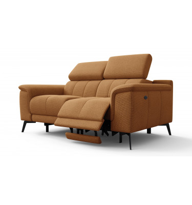 2-Sitzer Relaxsofa mit zwei Relaxfunktionen FIERO FARBE Orange (Arano 07)