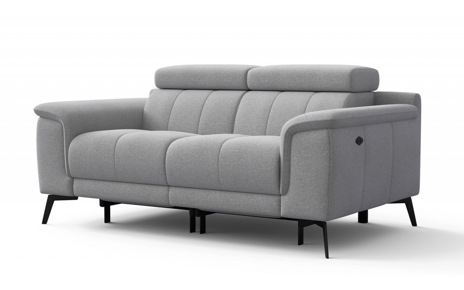2-Sitzer Relaxsofa mit zwei Relaxfunktionen FIERO FARBE Silbergrau (Arano 09)