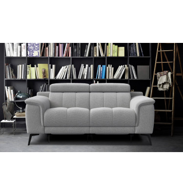 2-Sitzer Relaxsofa mit zwei Relaxfunktionen FIERO FARBE Silbergrau (Arano 09)