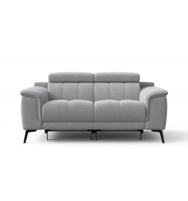 2-Sitzer Relaxsofa mit zwei Relaxfunktionen FIERO FARBE Silbergrau (Arano 09)