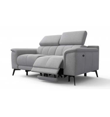 2-Sitzer Relaxsofa mit zwei Relaxfunktionen FIERO FARBE Silbergrau (Arano 09)
