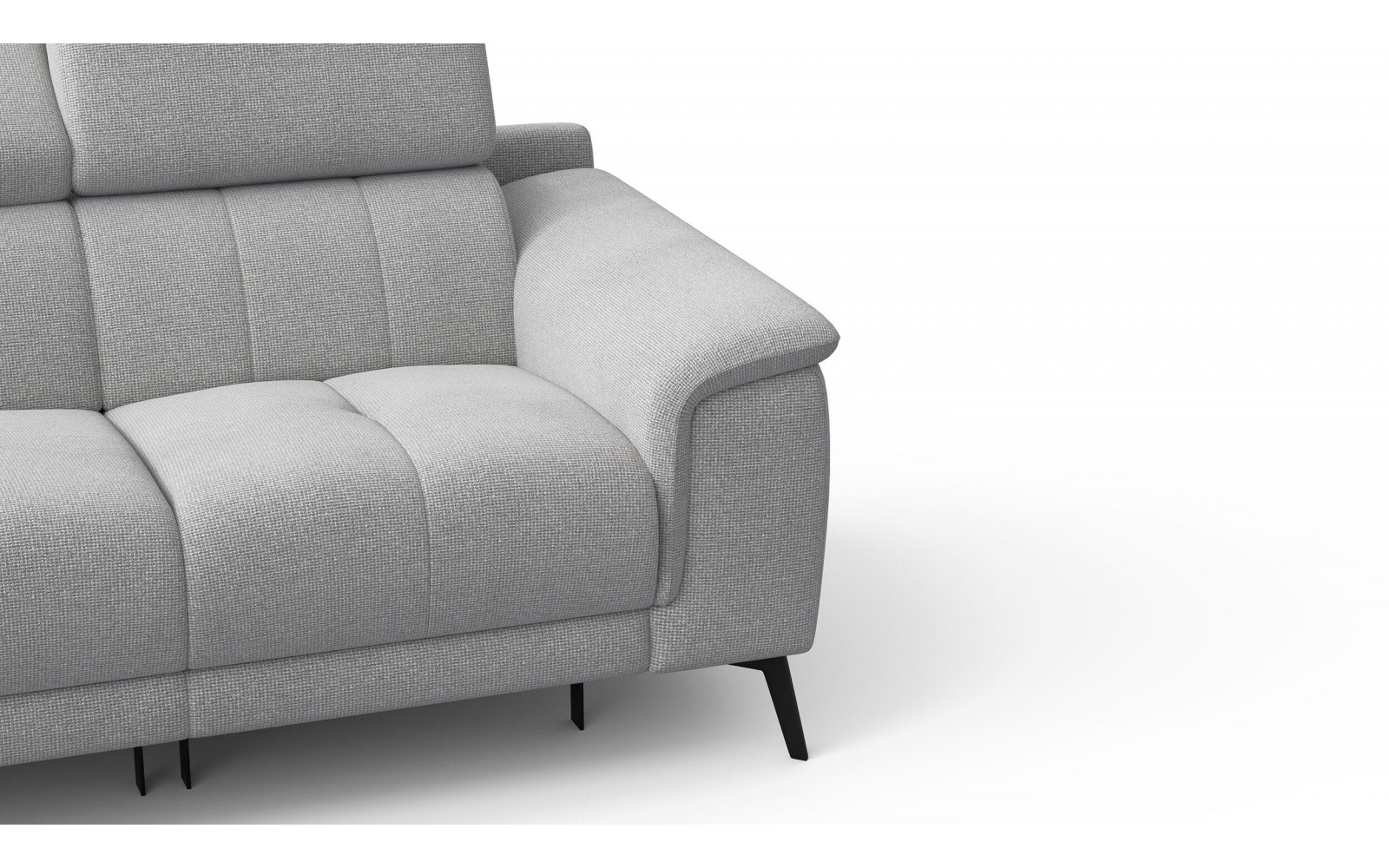 2-Sitzer Relaxsofa mit zwei Relaxfunktionen FIERO FARBE Silbergrau (Arano 09)