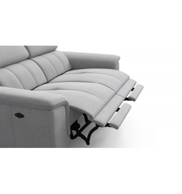 2-Sitzer Relaxsofa mit zwei Relaxfunktionen FIERO FARBE Silbergrau (Arano 09)