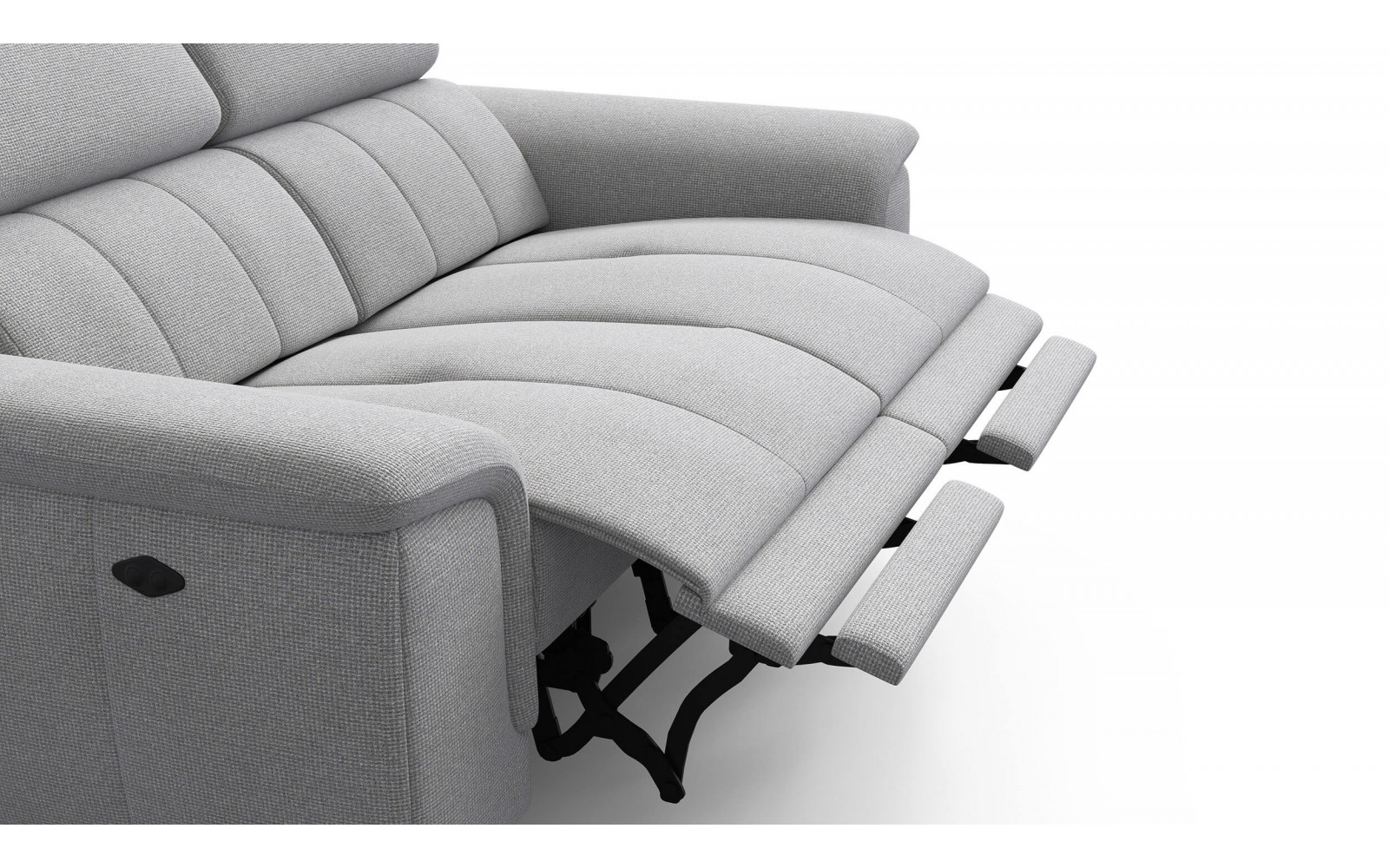 2-Sitzer Relaxsofa mit zwei Relaxfunktionen FIERO FARBE Silbergrau (Arano 09)