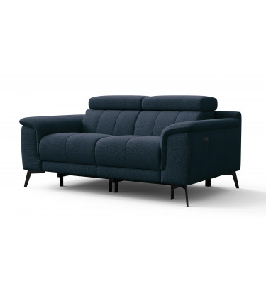 2-Sitzer Relaxsofa mit zwei Relaxfunktionen FIERO FARBE Marineblau (Arano 12)