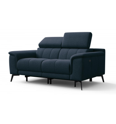 2-Sitzer Relaxsofa mit zwei Relaxfunktionen FIERO FARBE Marineblau (Arano 12)